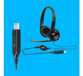 Ausinės Logitech H390 USB (981-000406), juodos