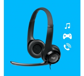 Ausinės Logitech H390 USB (981-000406), juodos