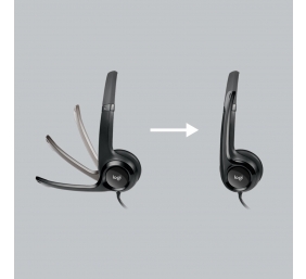 Ausinės Logitech H390 USB (981-000406), juodos
