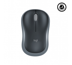 Pelė belaidė Logitech M185 USB (910-002238),  juoda/pilka
