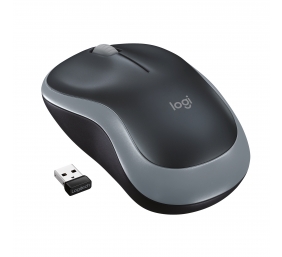 Pelė belaidė Logitech M185 USB (910-002238),  juoda/pilka
