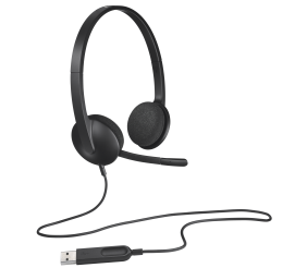 Ausinės Logitech H340 USB (981-000475), juodos