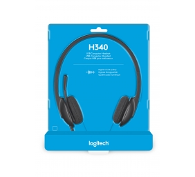 Ausinės Logitech H340 USB (981-000475), juodos