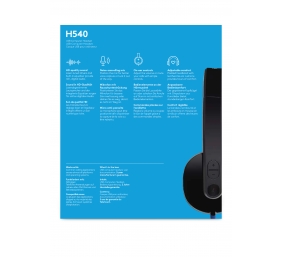 Ausinės Logitech H540 USB (981-000480), juodos