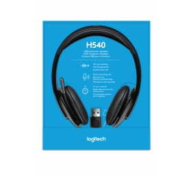 Ausinės Logitech H540 USB (981-000480), juodos