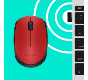 Logitech M171 Wireless (910-004641), bevielė pelė, raudona